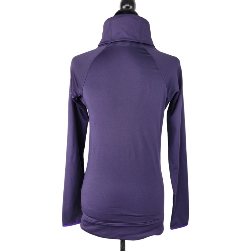 NIKE Woman’s PRO HYPERWARM SIDE TIE long sleeve turtleneck TOP purple size S - Picture 14 of 14